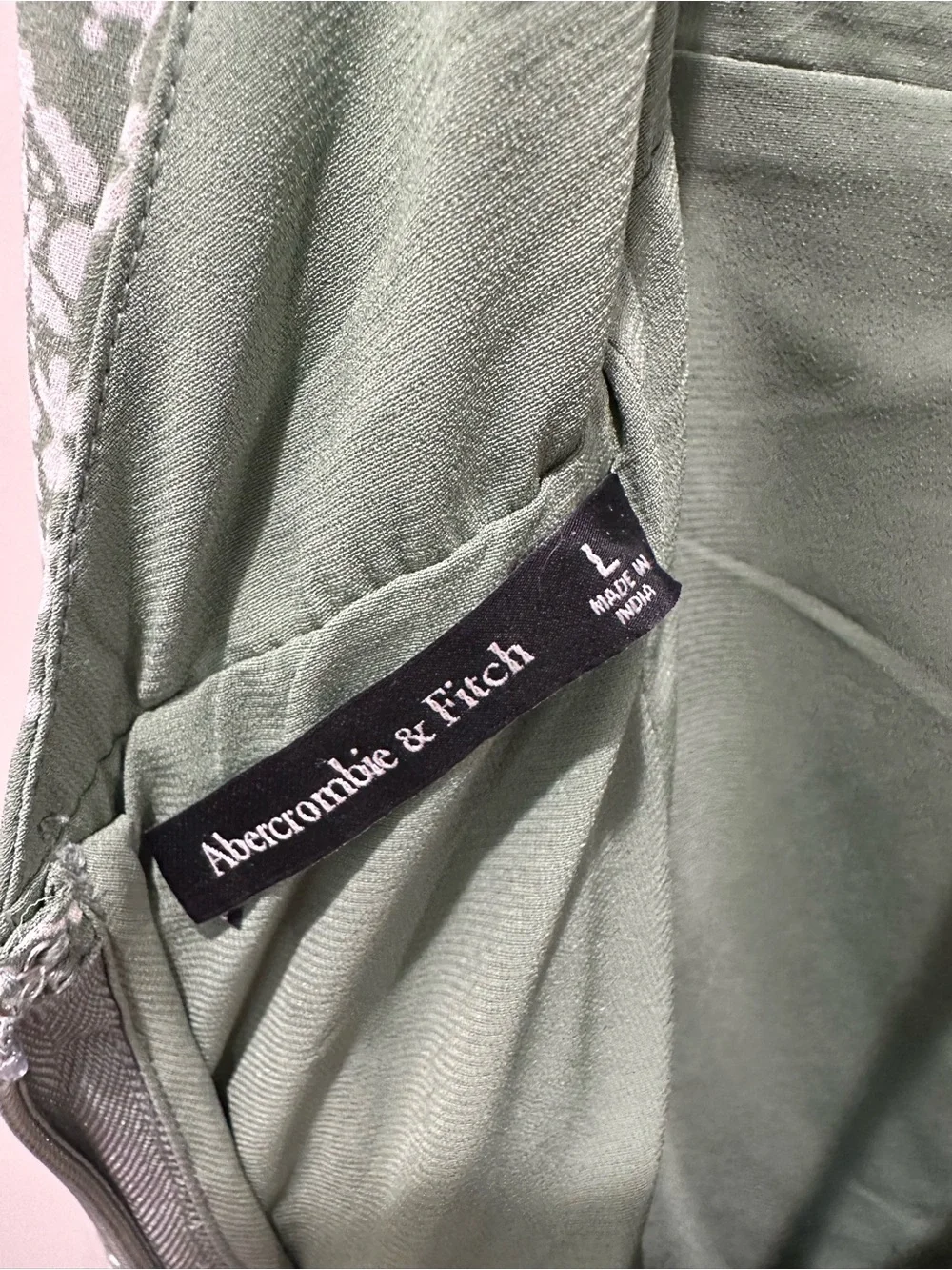 Abercrombie and Fitch green and white Camille Tie-Back Gown size large